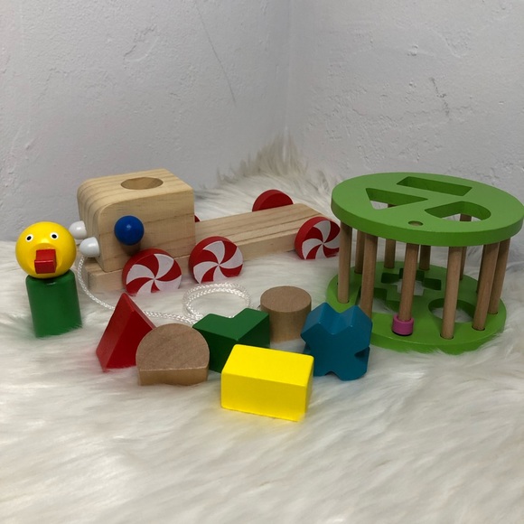 Shape Sorting Wooden Pull Toy Educational Toy Montessori Inspired - Picture 5 of 7